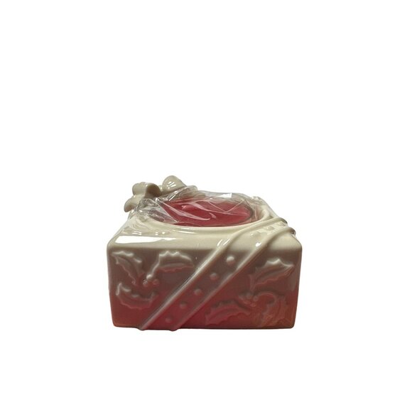 Lenox Yuletide Glowlites Package Tea Light Candle Holder Ceramic Holiday Design - Picture 6 of 10